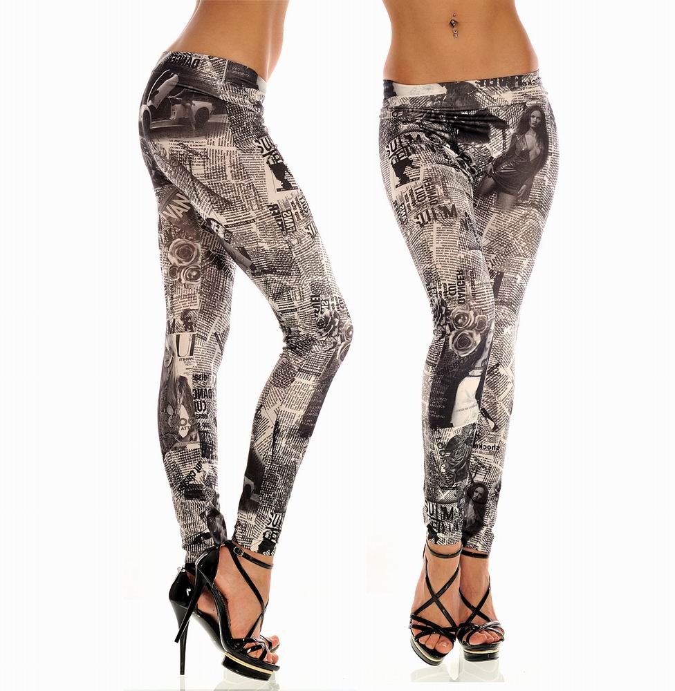 fashion black and white beauty girl leggings